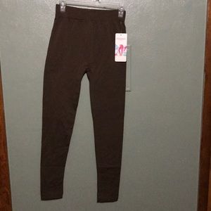 Brown fleeced lined leggings